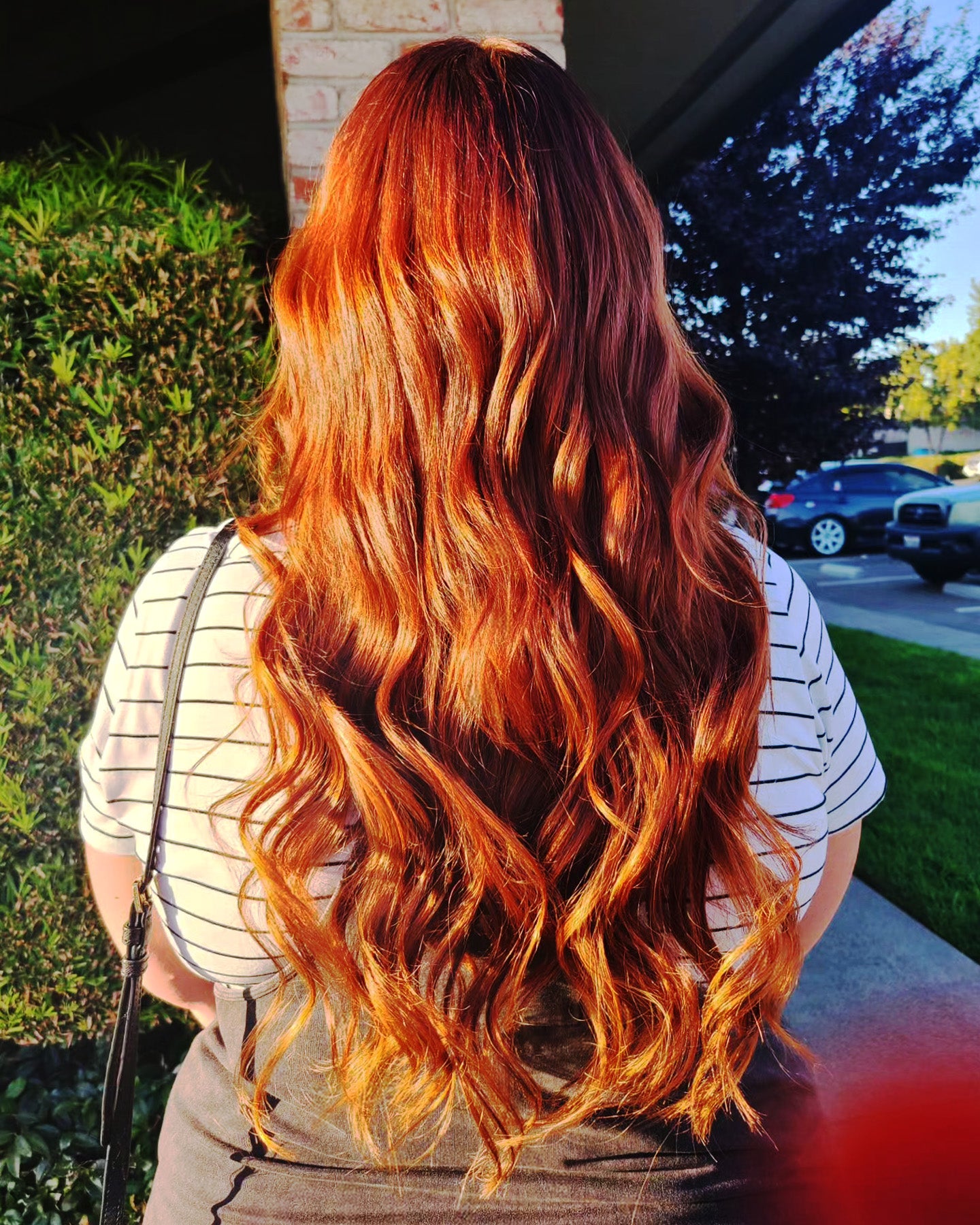 Cowboy copper hair color and hair extension trend by Mane by Crystal Motzkus in Manteca CA