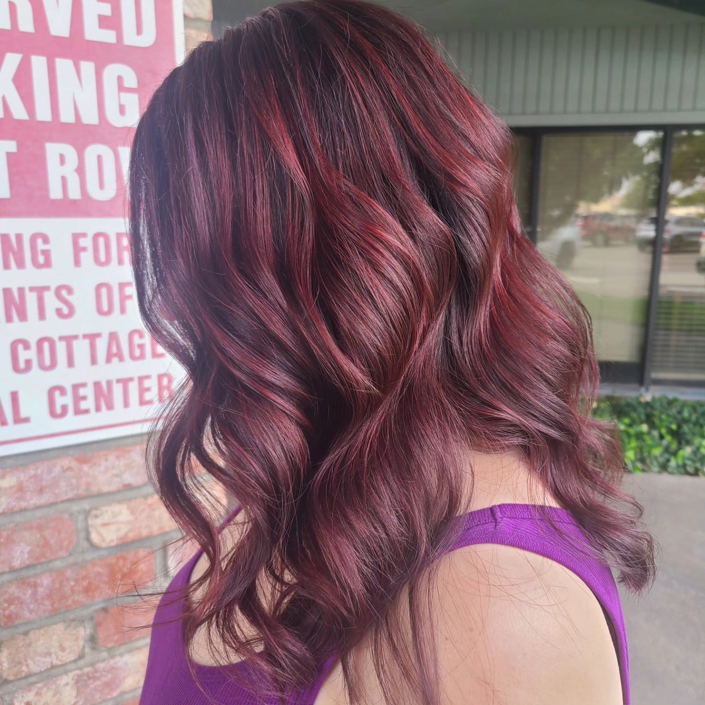 Vibrant red brown hair extensions